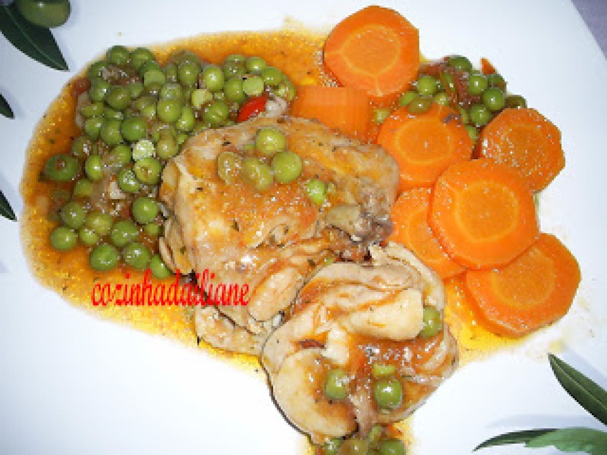Frango ao molho de maracujá com legumes