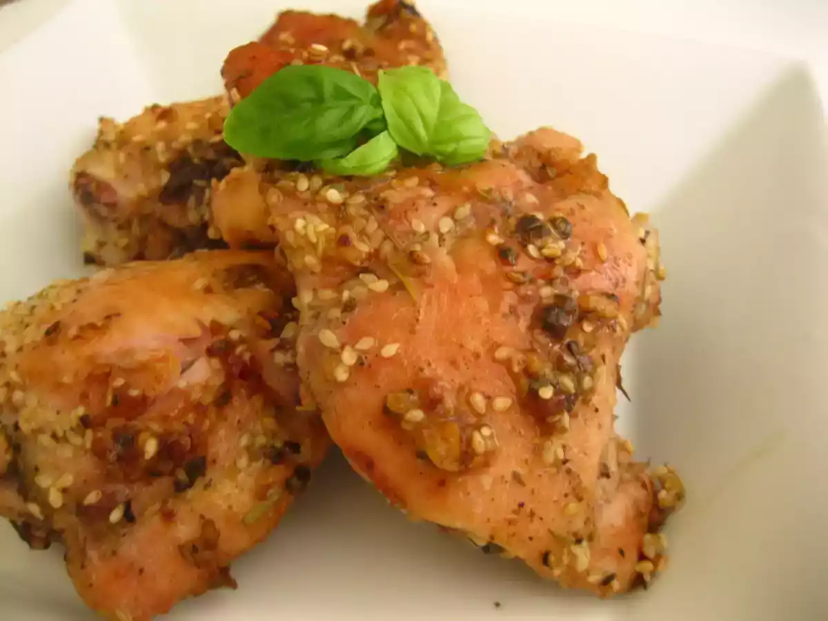 Frango aromático com mix de pimentas verde e rosa