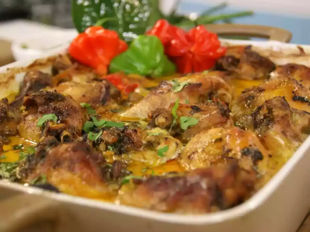 Frango Assado à Moda Baiana