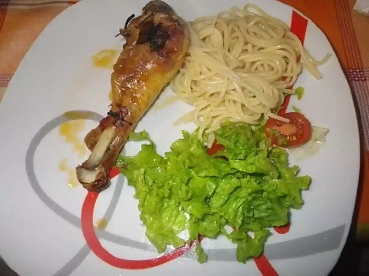 Frango assado com limão