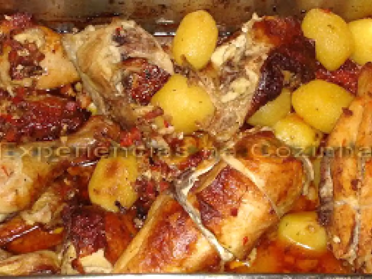 Frango Assado no Forno com Chouriço - foto 2
