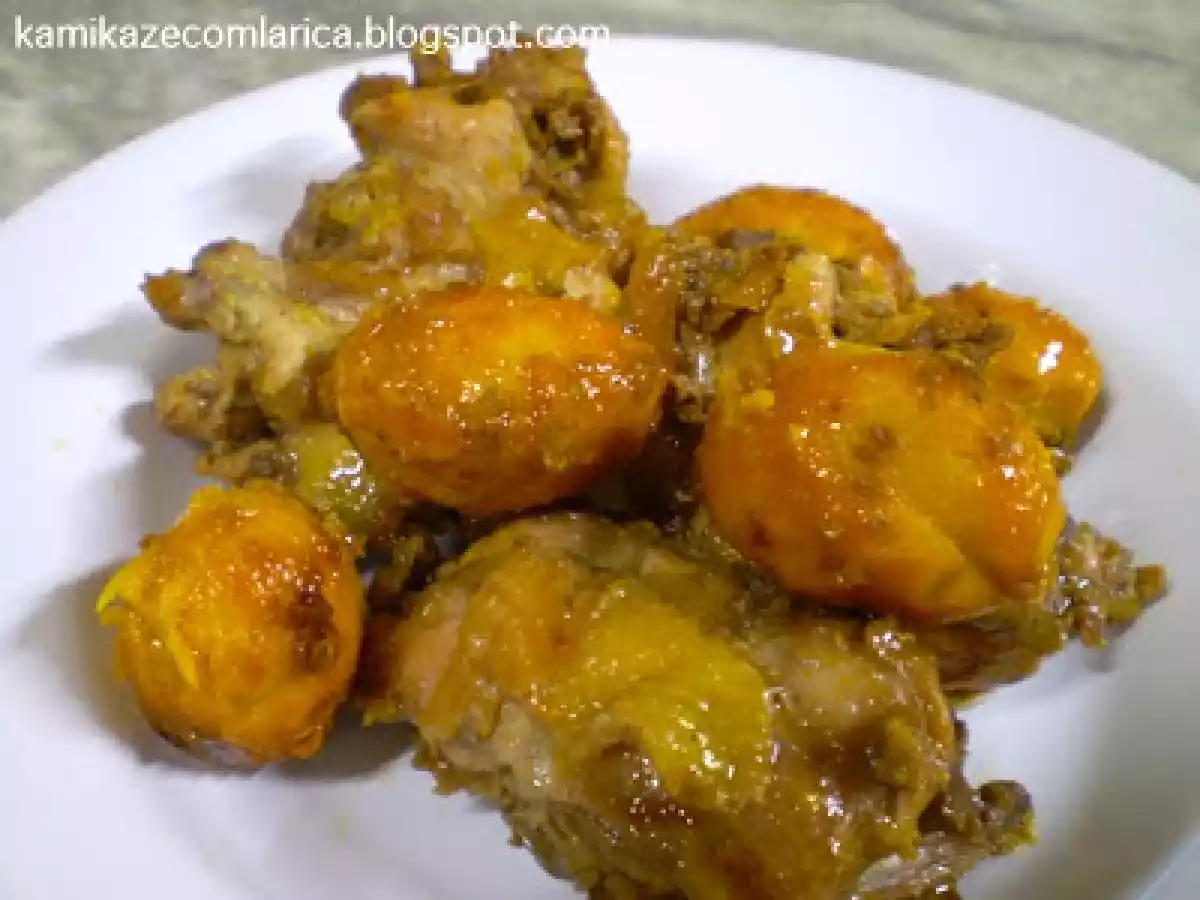 Frango caipira com pequis