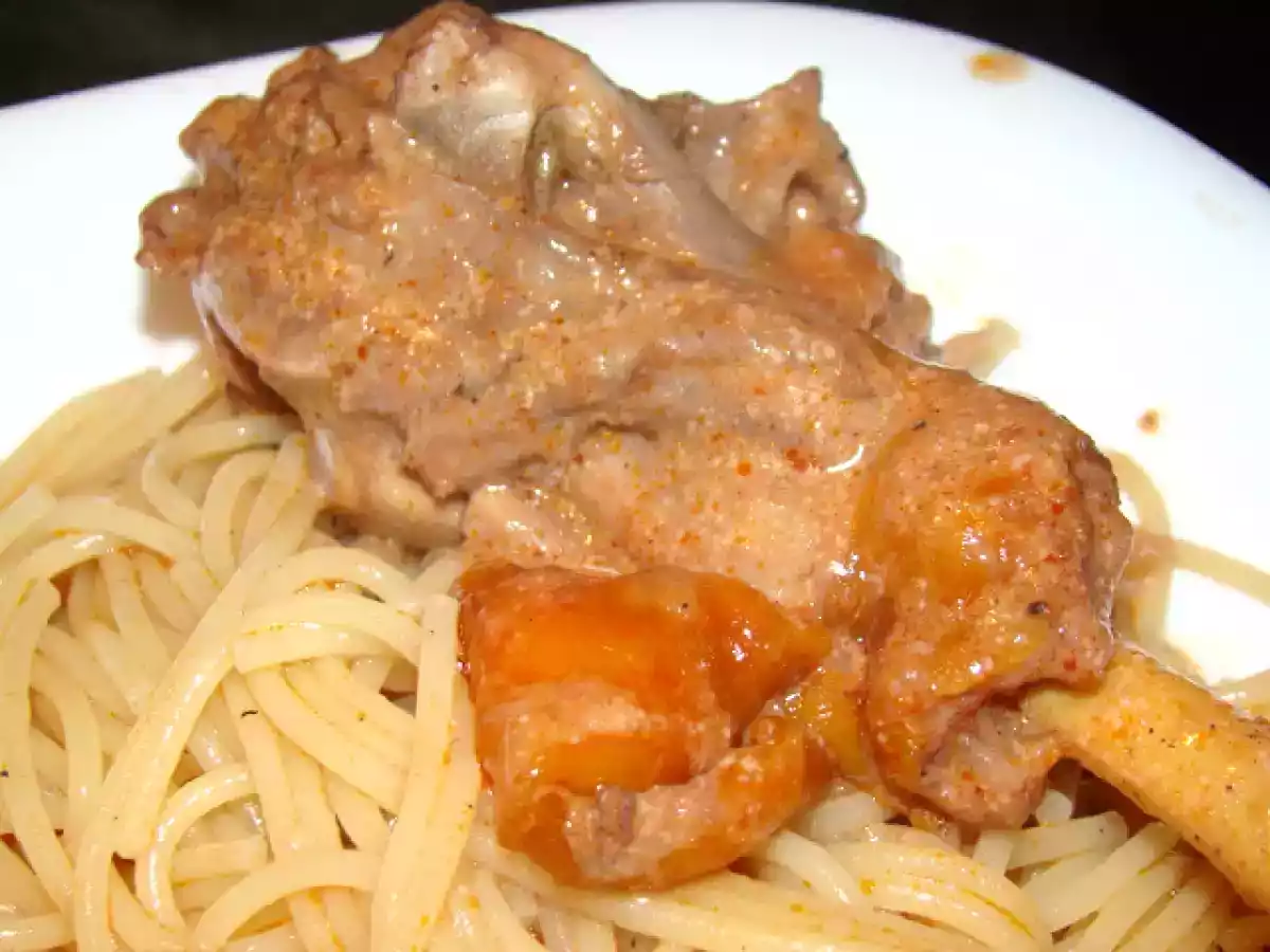 Frango Caseiro com Molho apurado de Vinho e Natas de Soja