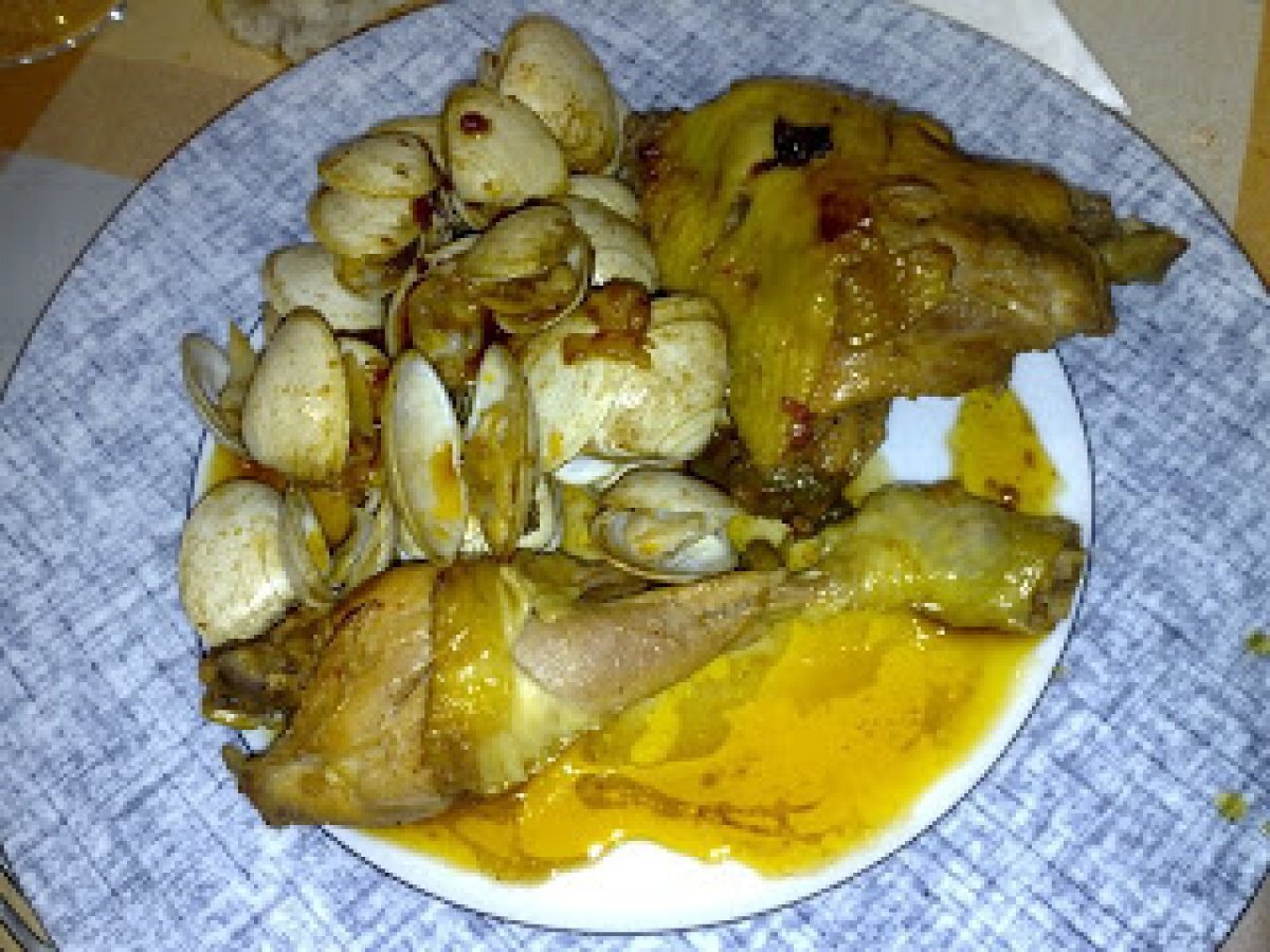 Frango com amêijoas