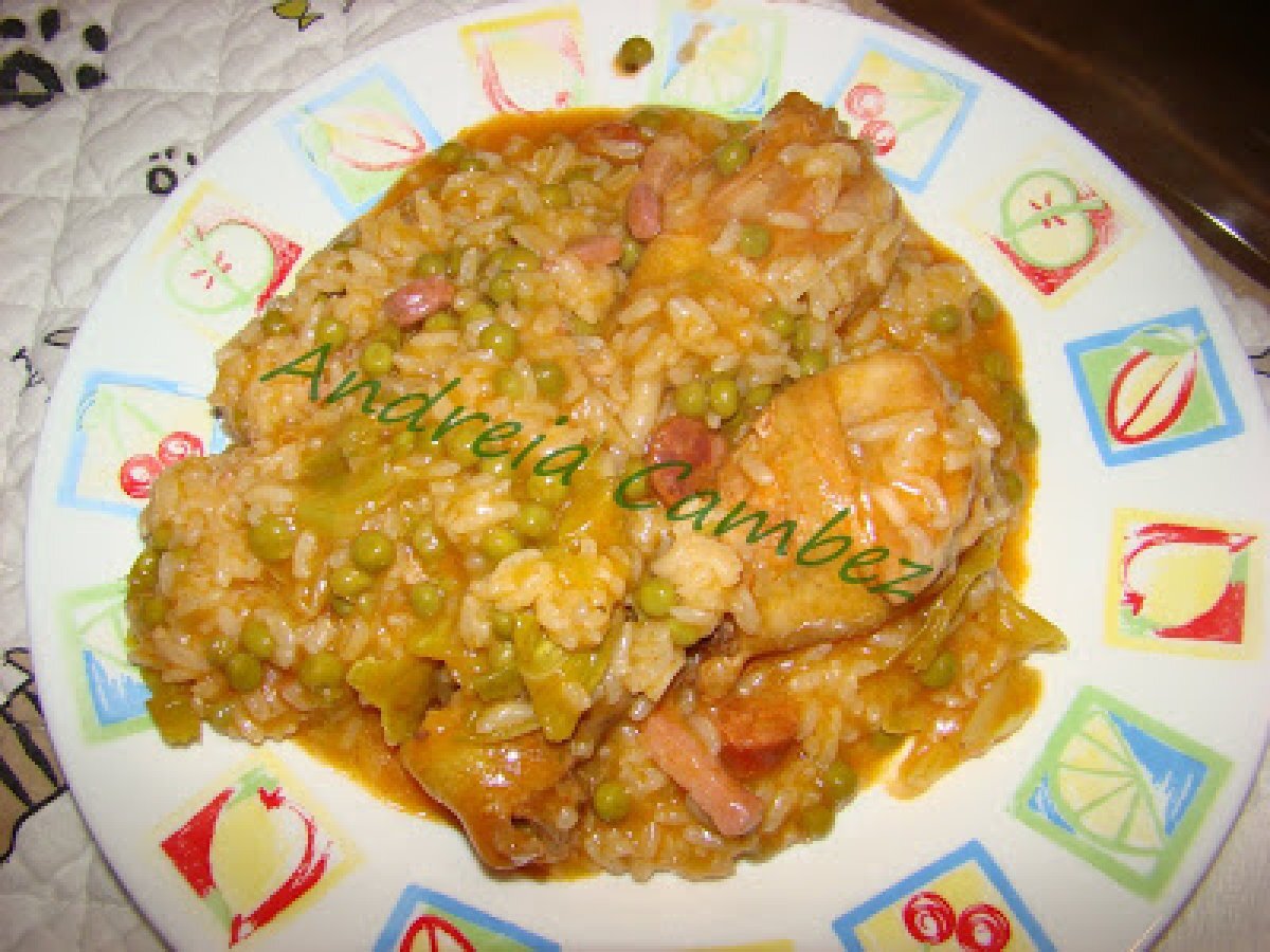 Frango com arroz à Bracarense