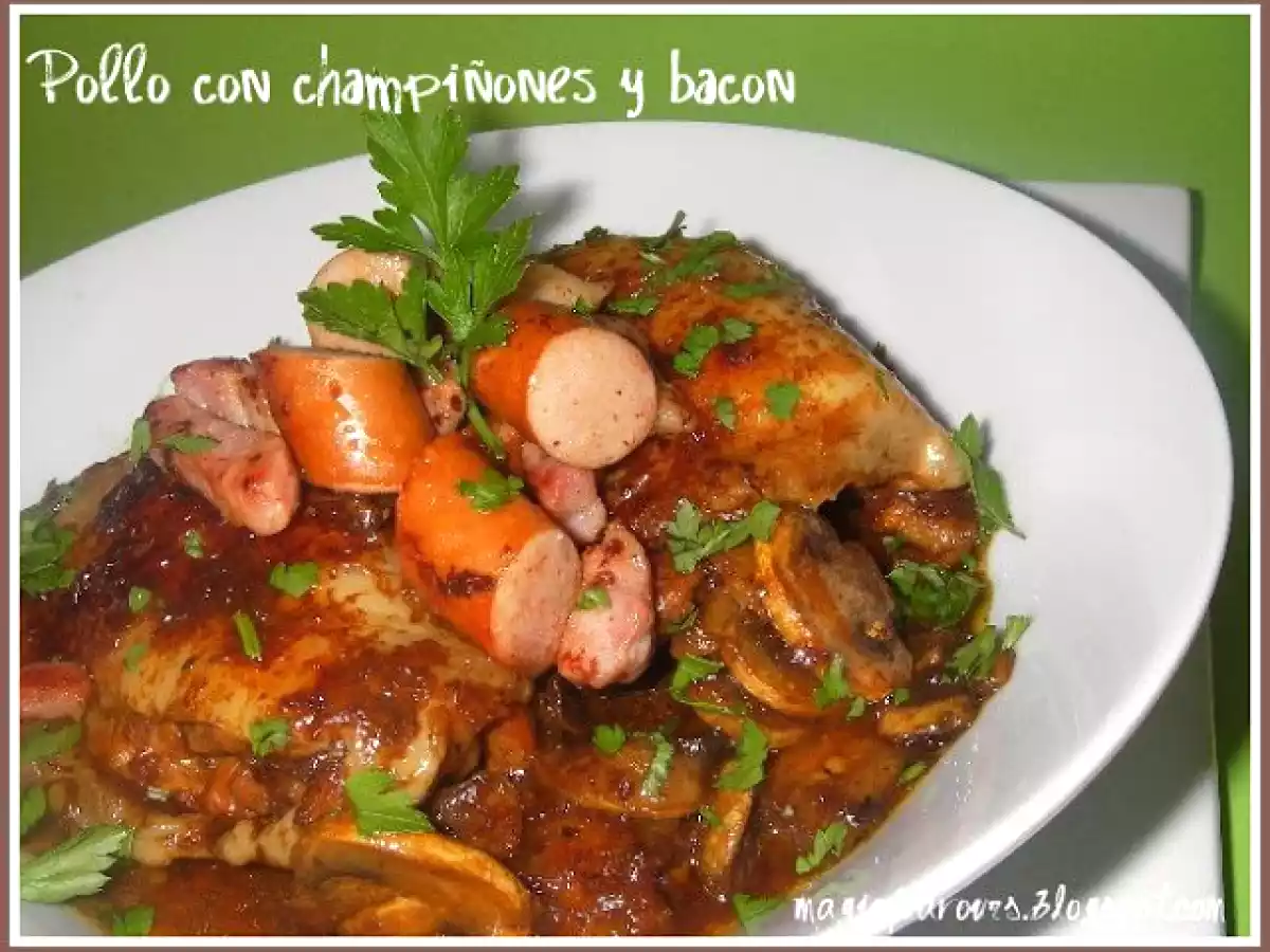 Frango com cogumelos e bacon - foto 2