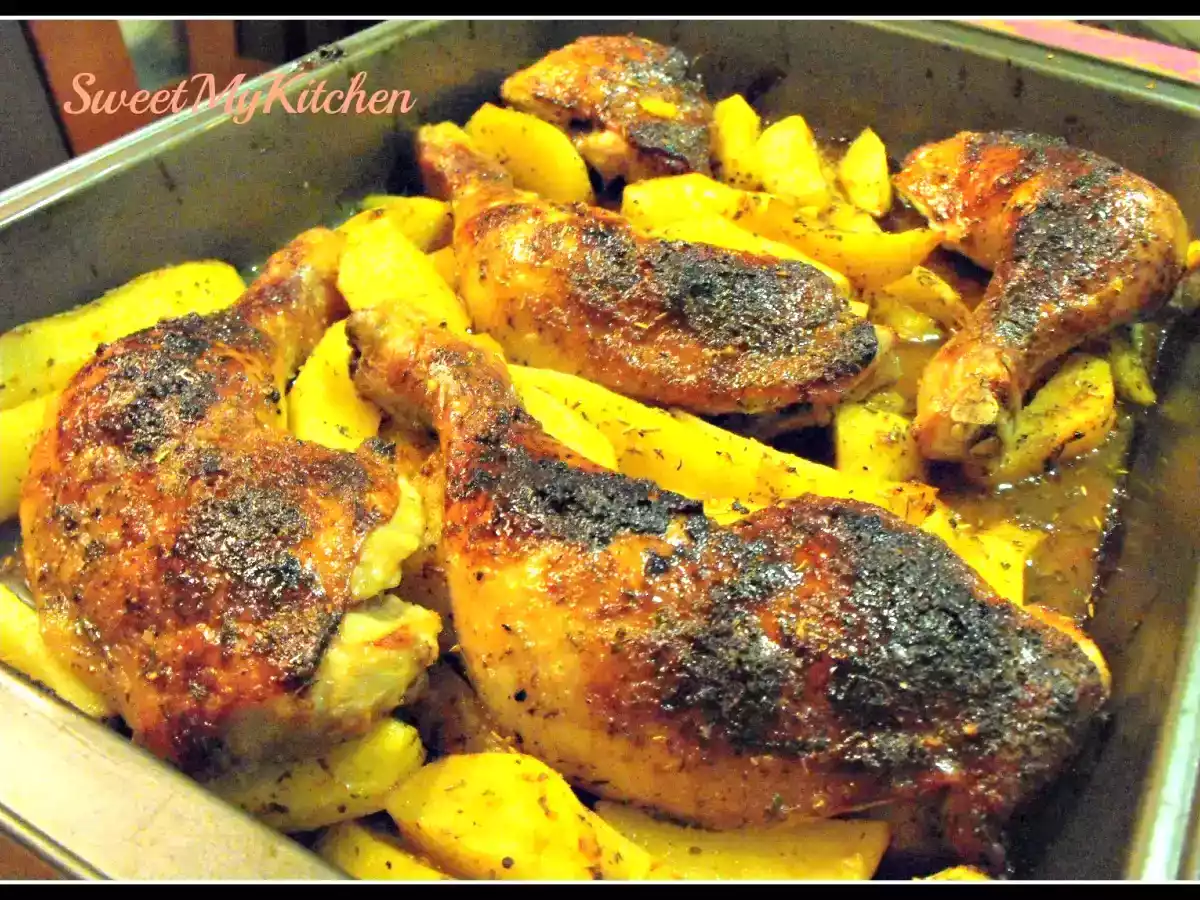 Frango com mel e laranja