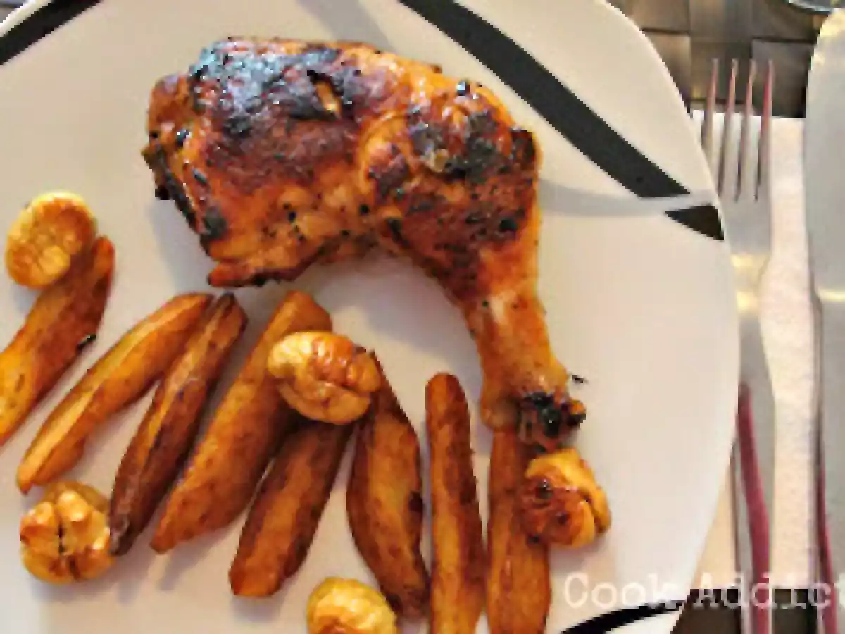 Frango com mel e tomilho
