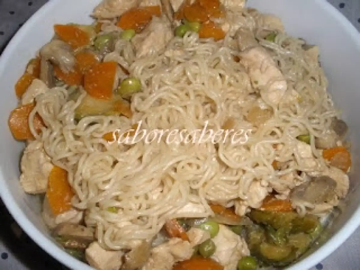 Frango com molho de ostras e noodles - wok - foto 2