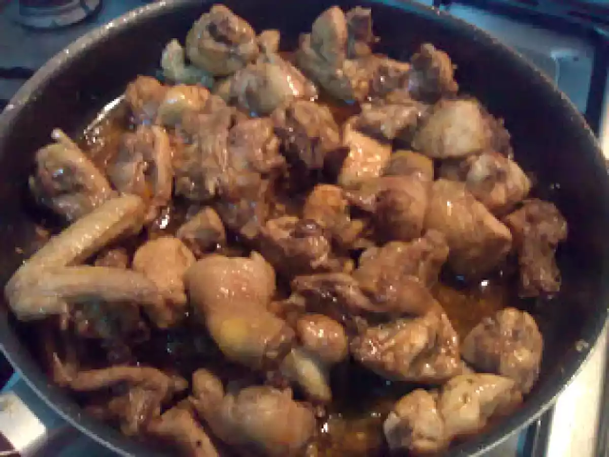 Frango com oregãos e cerveja