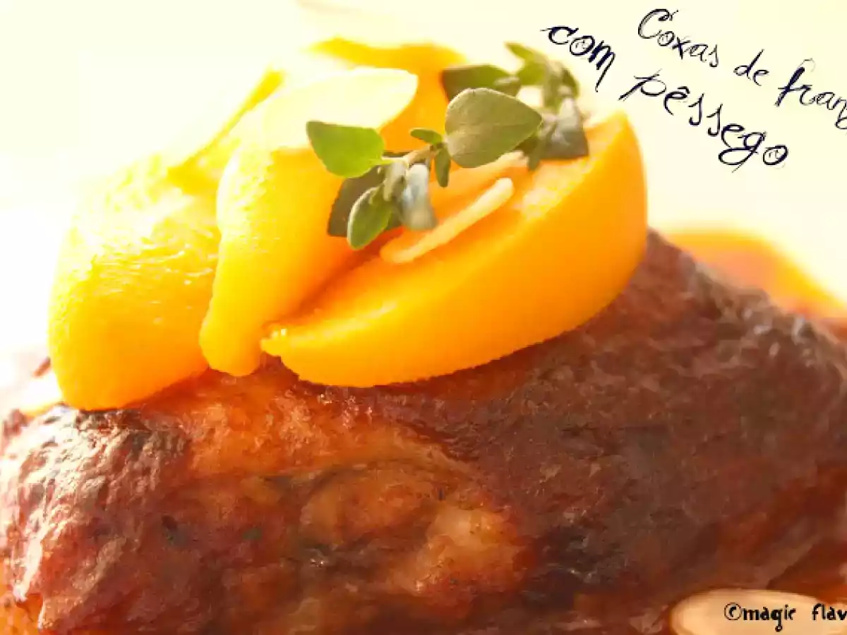 Frango com pêssego