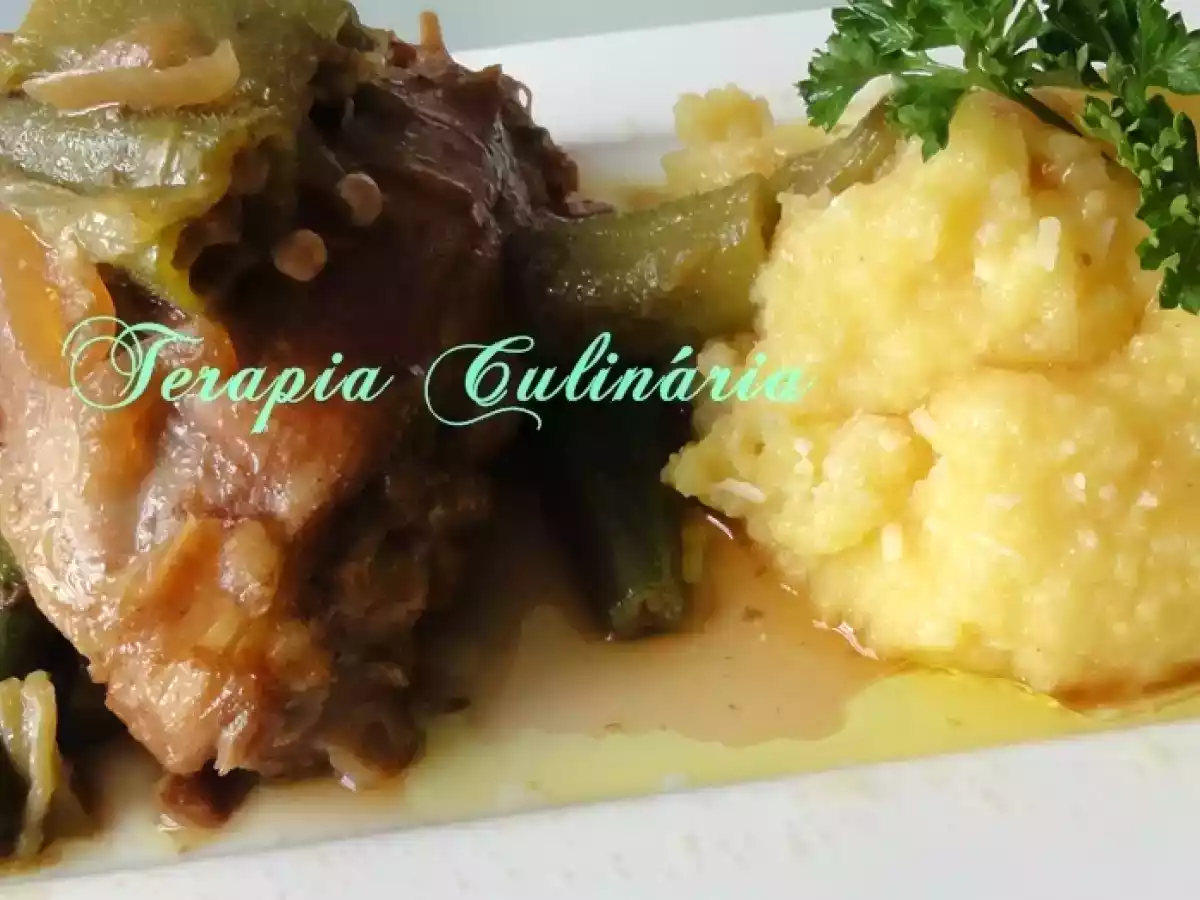 Frango com quiabo e polenta - foto 2