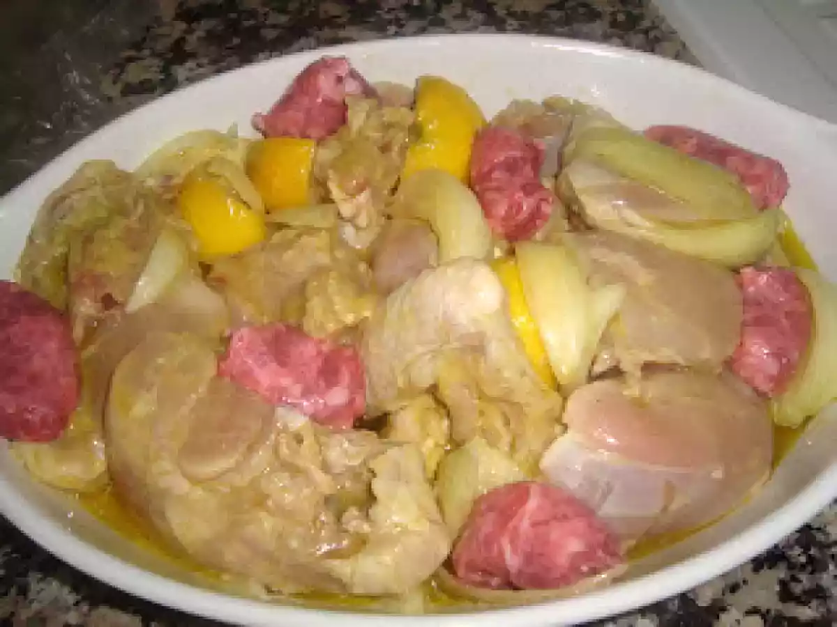Frango com Salsichas - Receita da Nigella - foto 3
