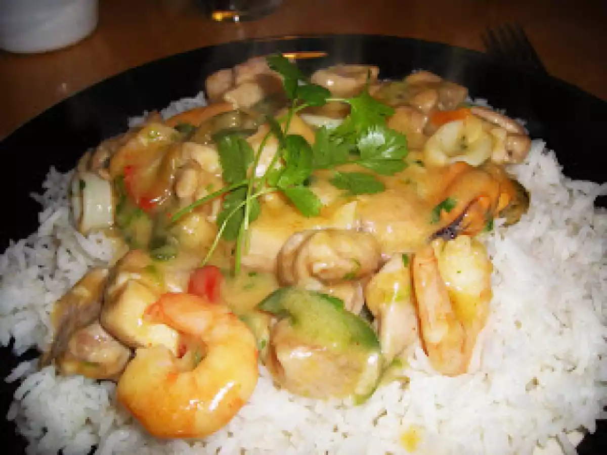 Frango de Cerveja com Marisco
