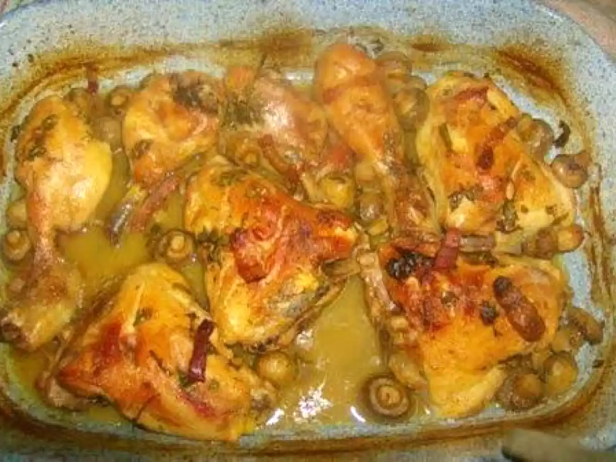Frango Dourado com Cogumelos