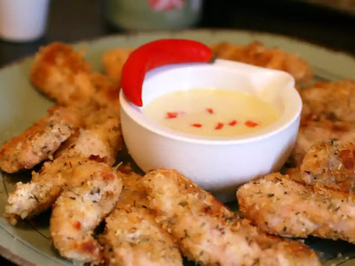 Frango em Crosta de Grana Padano e Ervas Aromáticas