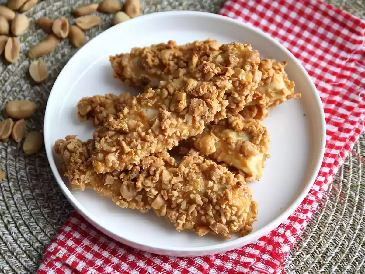 Frango empanado com amendoim (sem fritura) - foto 4