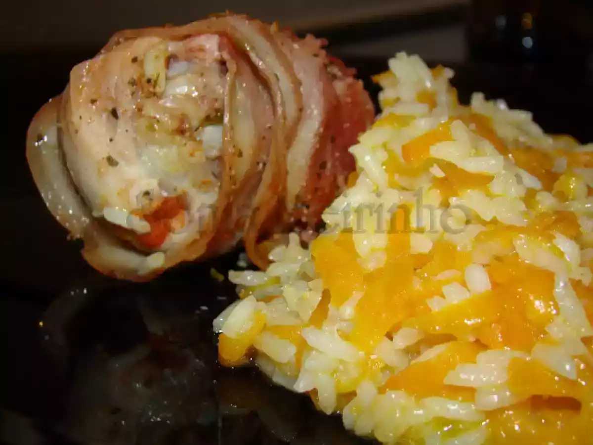 Frango enrolado em Bacon com Arroz de Cenoura Cremoso - foto 6