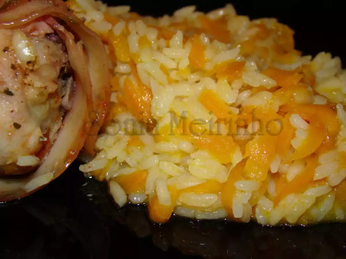 Frango enrolado em Bacon com Arroz de Cenoura Cremoso - foto 7