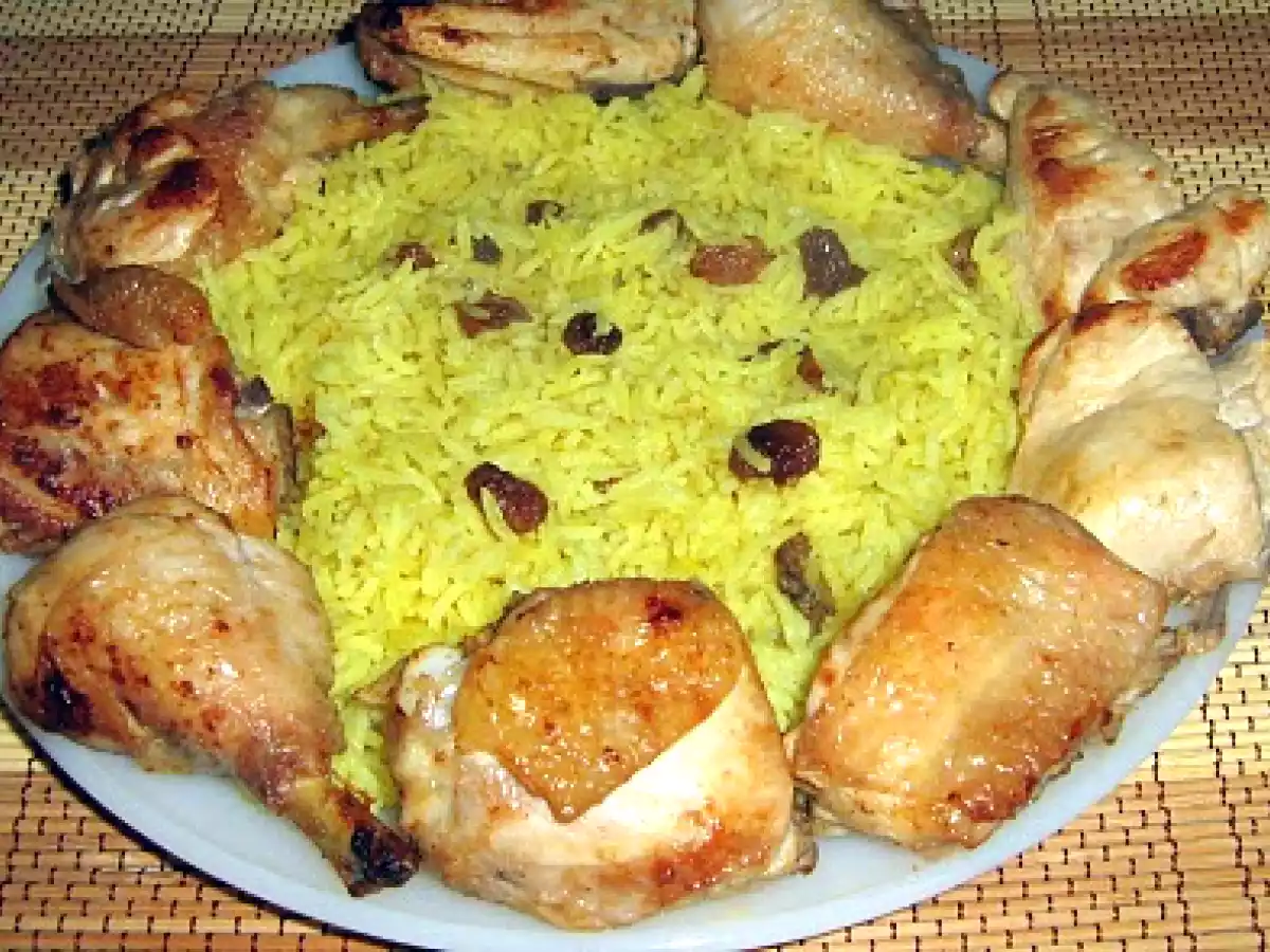 Frango Frito Com Arroz de Açafrão