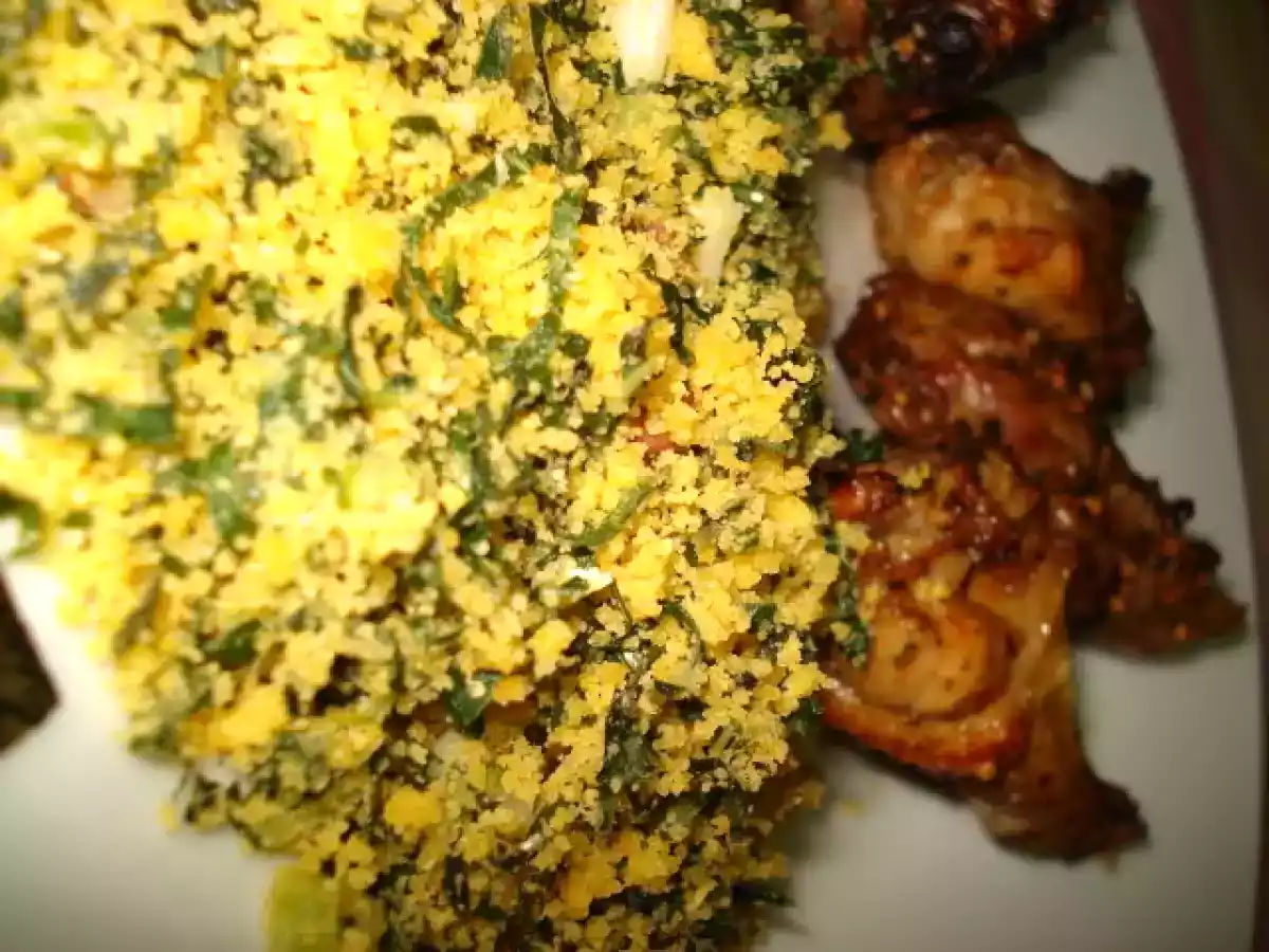 FRANGO FRITO COM FAROFA DE MILHO E COUVE... - foto 3