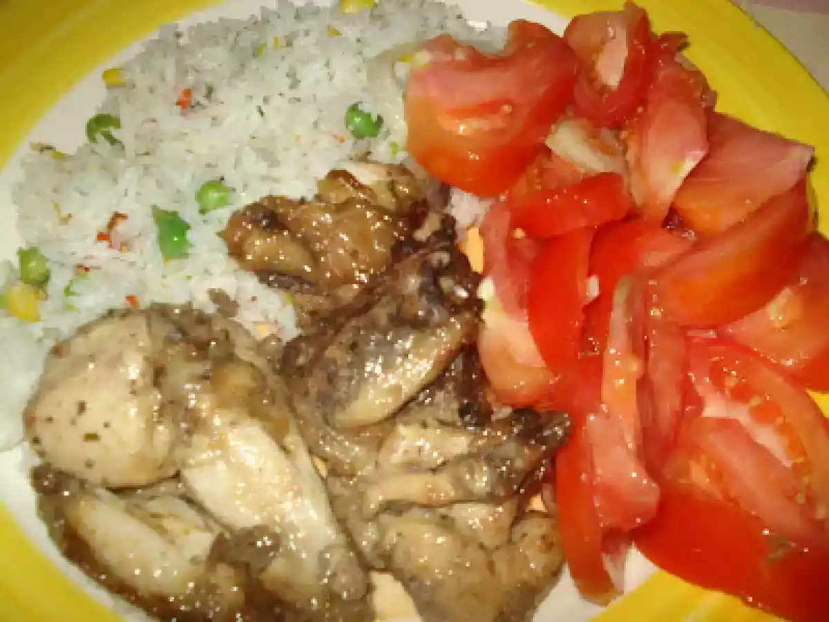 FRANGO FRITO NA ACTIFRY ACOMPANHADO COM ARROZ PRIMAVERA ... - foto 9