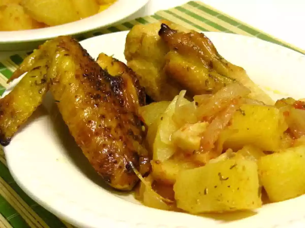 Frango na Patusca II - Barrado com mel e alecrim