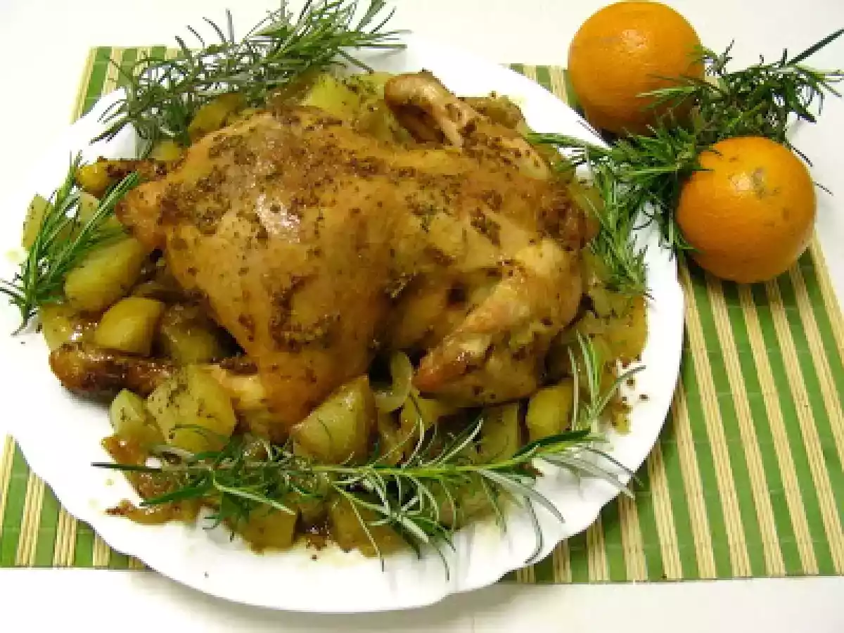Frango no Forno barrado com Mel, Mostarda Antiga e Alecrim - foto 3