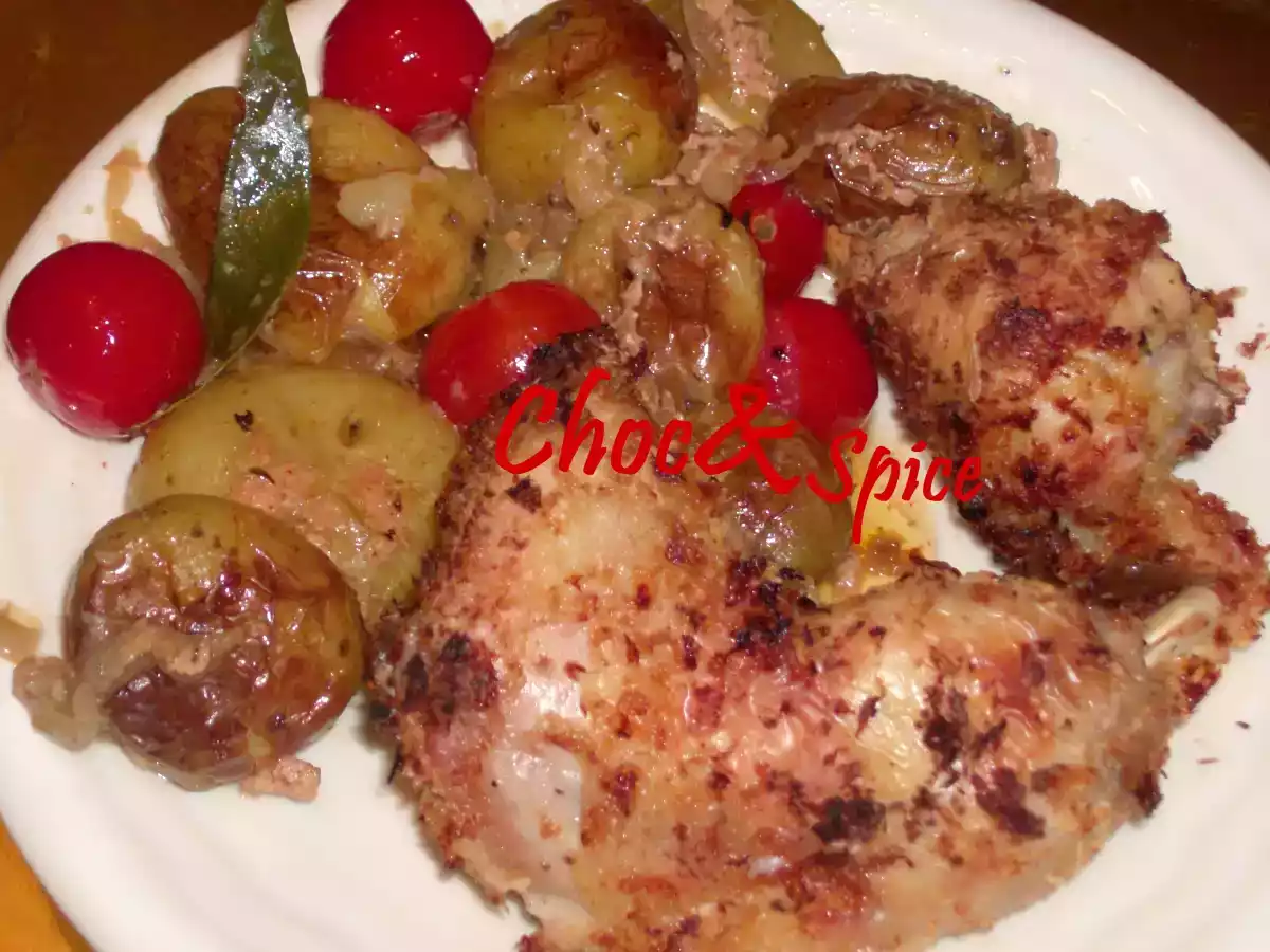 FRANGO NO FORNO COM BATATAS CAMPONESA