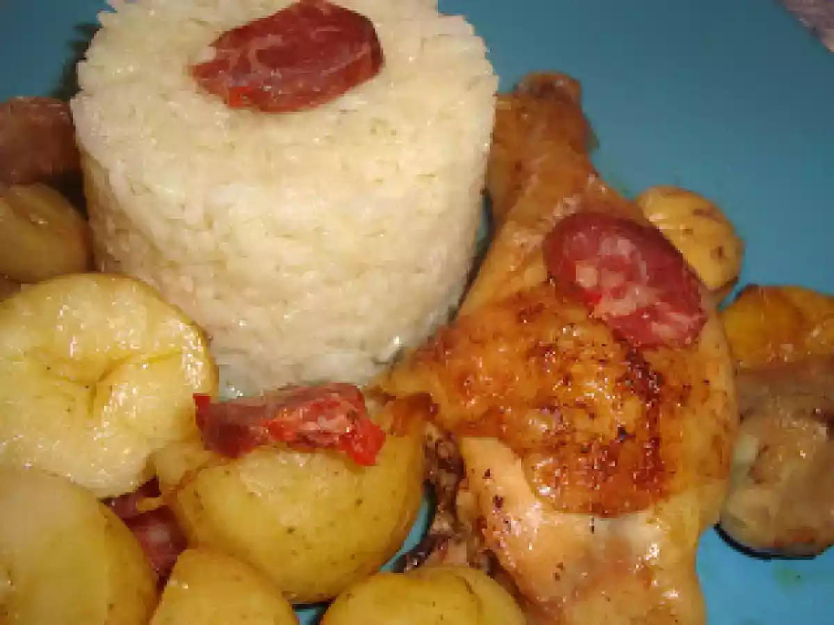 Frango no forno com castanhas e batatinhas - foto 2