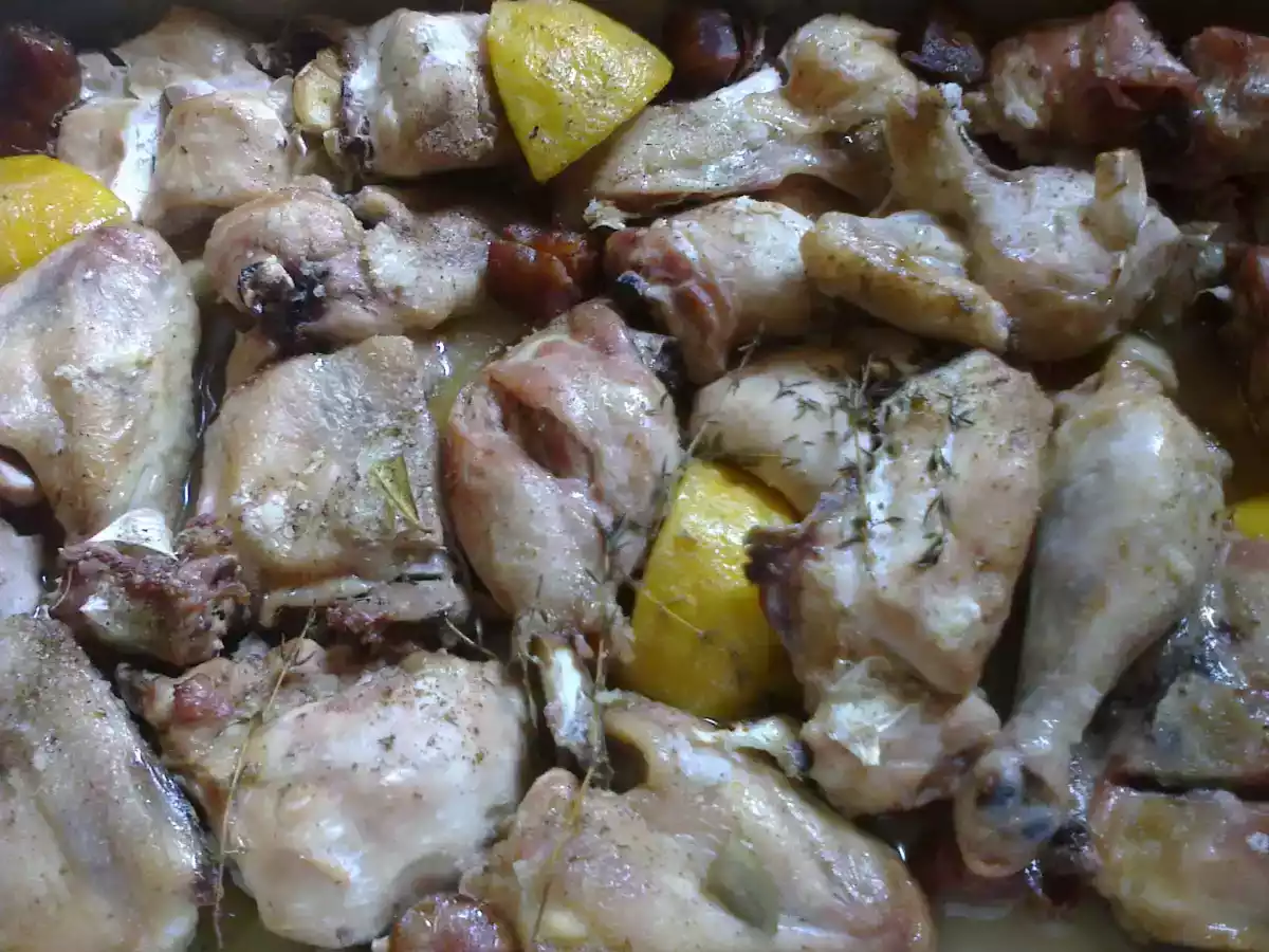 Frango no Forno com Limão e Tomilho
