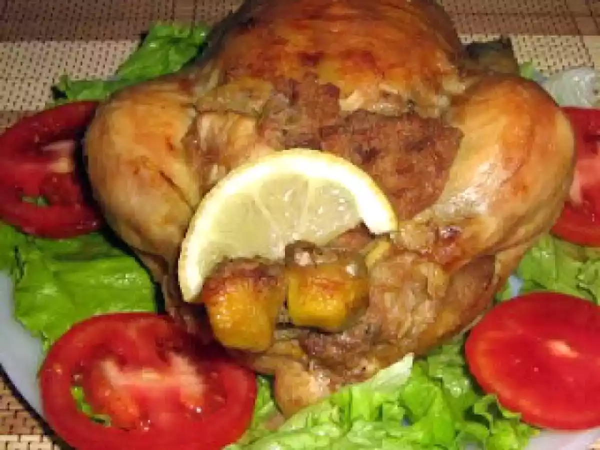 FRANGO RECHEADO COM MAÇÃ