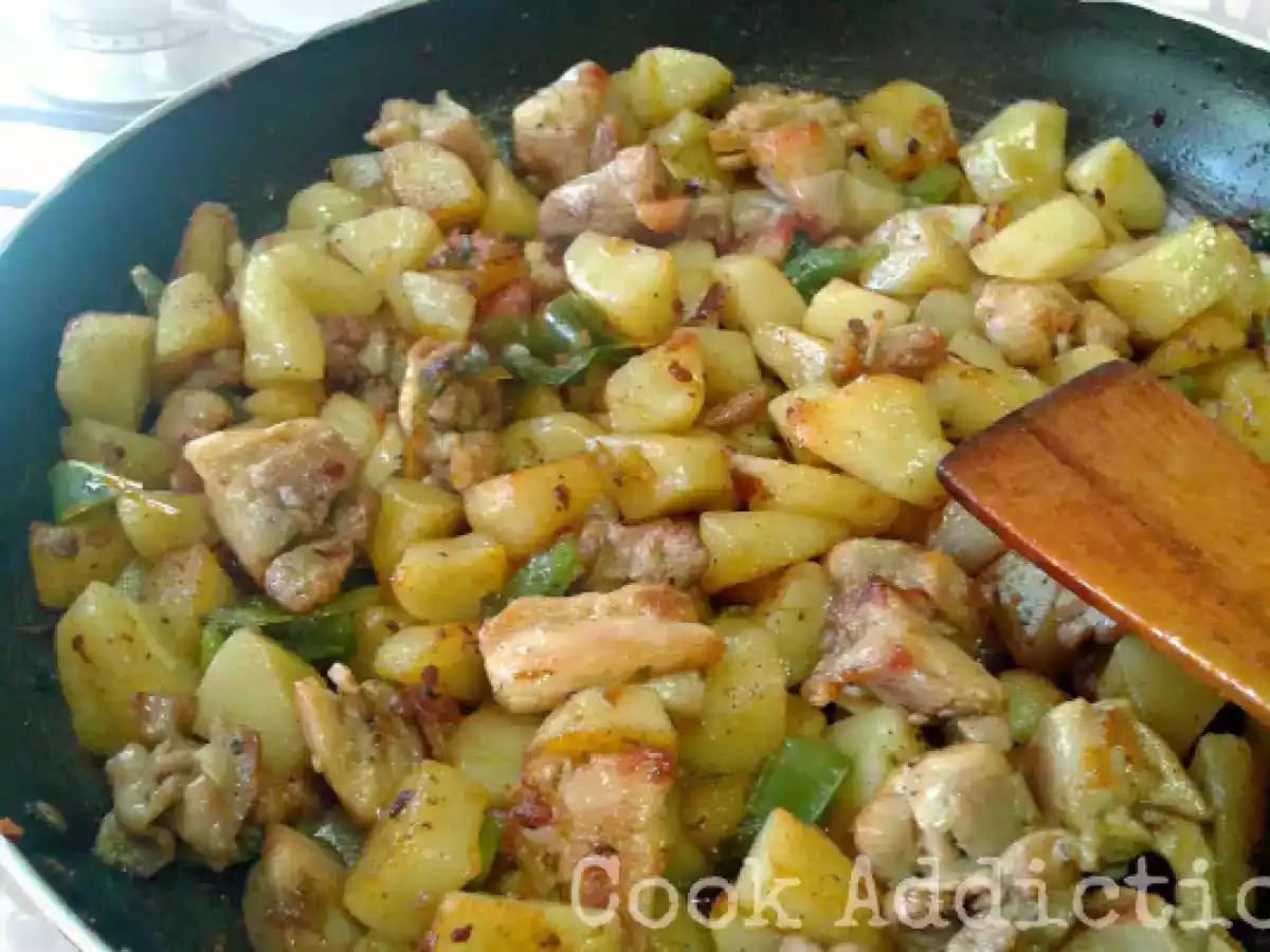 Frango salteado com batatas