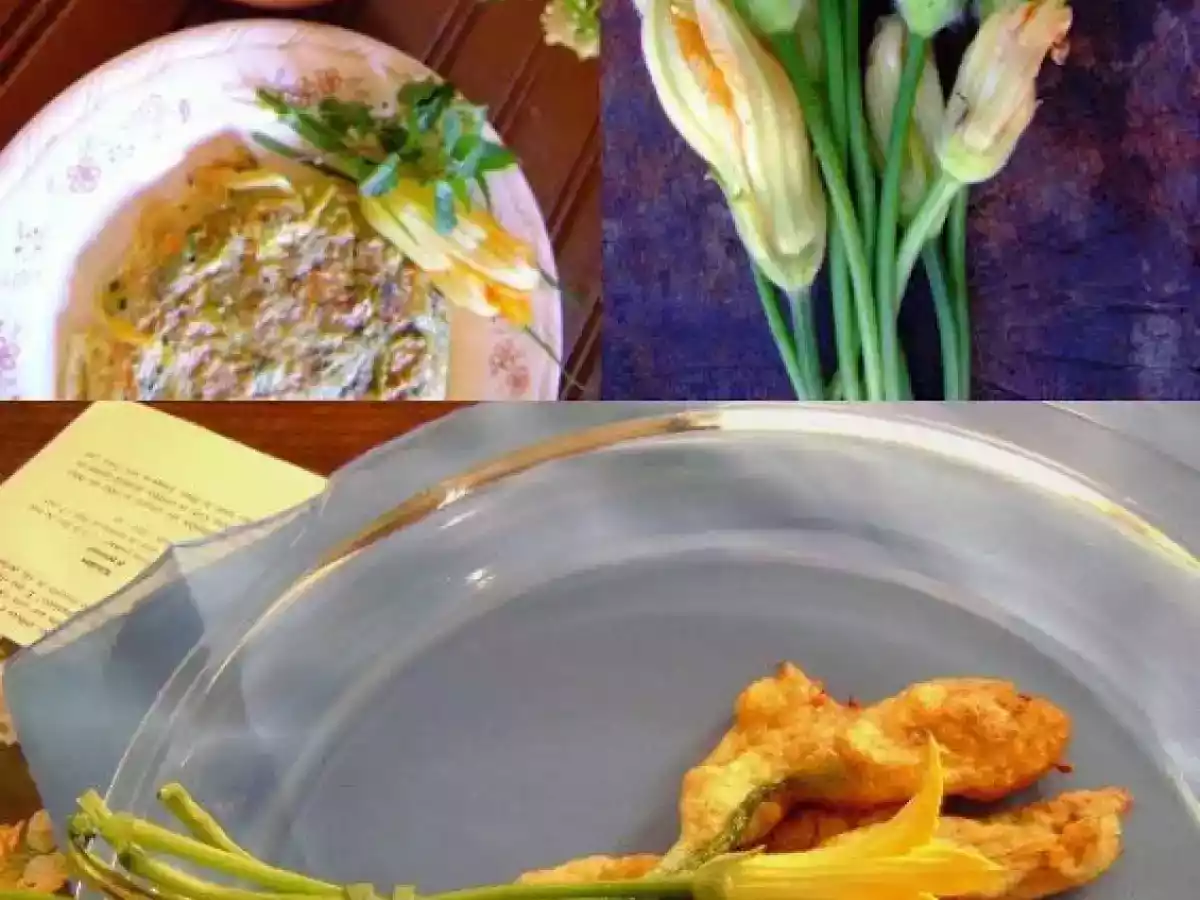 FRITADA DE FLORES DE ABÓBORA E ERVINHAS DA HORTA - foto 2