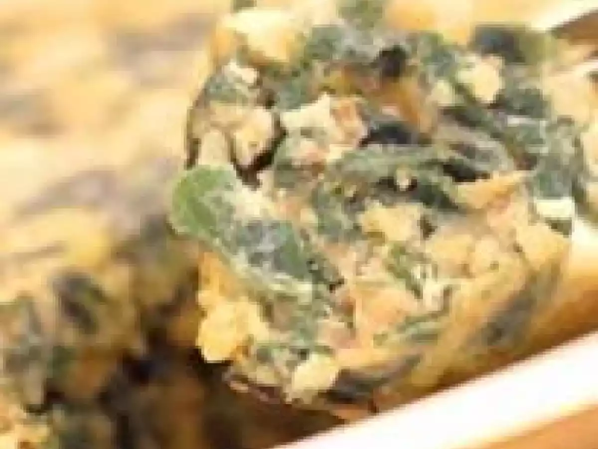 Fritada de roquefort com espinafre