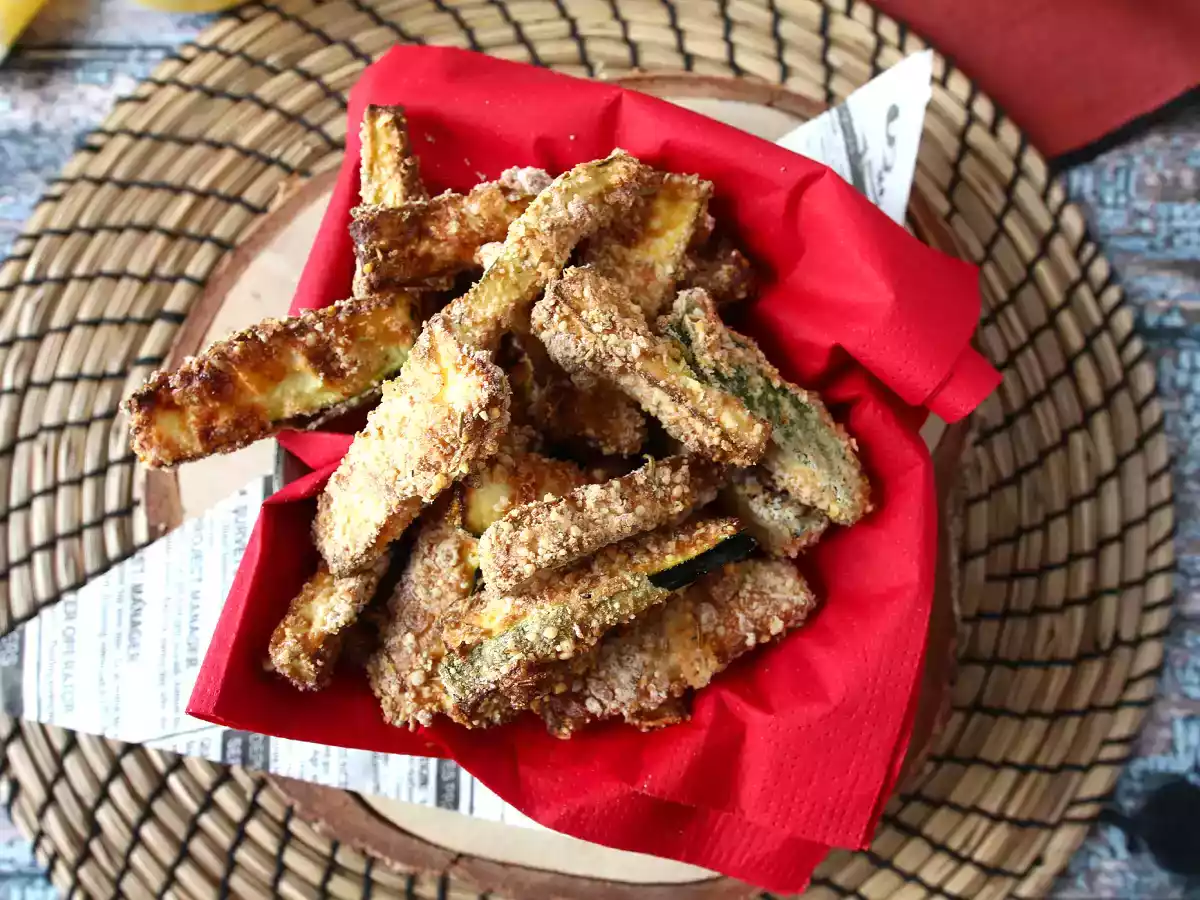 Fritas de abobrinha (curgete) na Air Fryer - foto 5