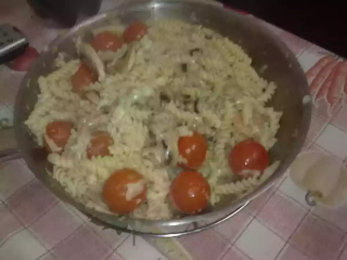Fusilli em alho e azeite