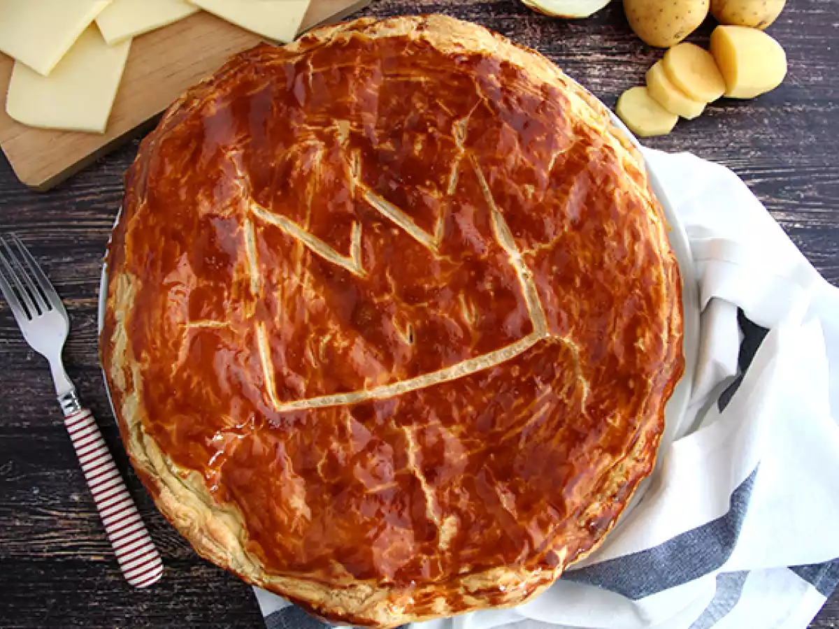 Galette dos reis salgada (Dia dos Reis) - Torta de Batata com Queijo - foto 2