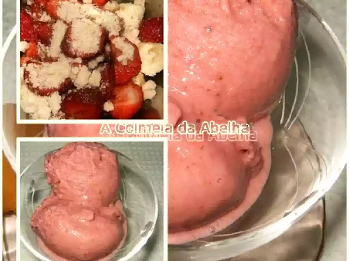 GELADO DE BANANA E MORANGO