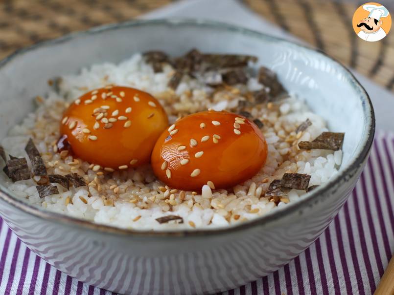 Gema curada no shoyu, igualzinho ao restaurante japonês