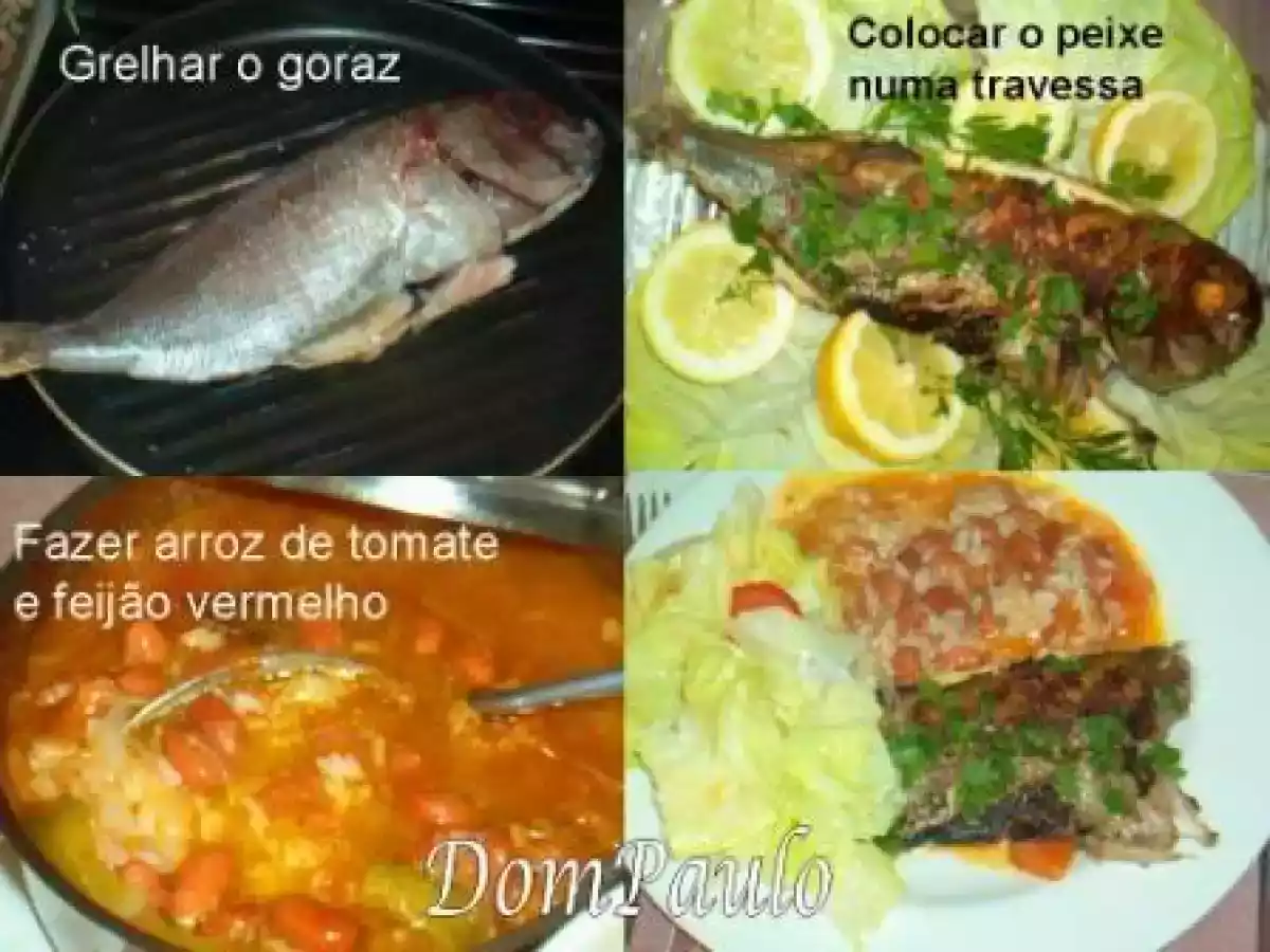 Goraz com arroz malandro de tomate e feijão vermelho - foto 2