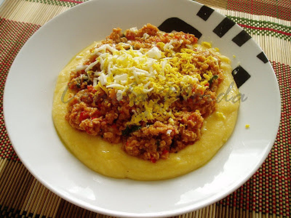 Granulado de soja com polenta
