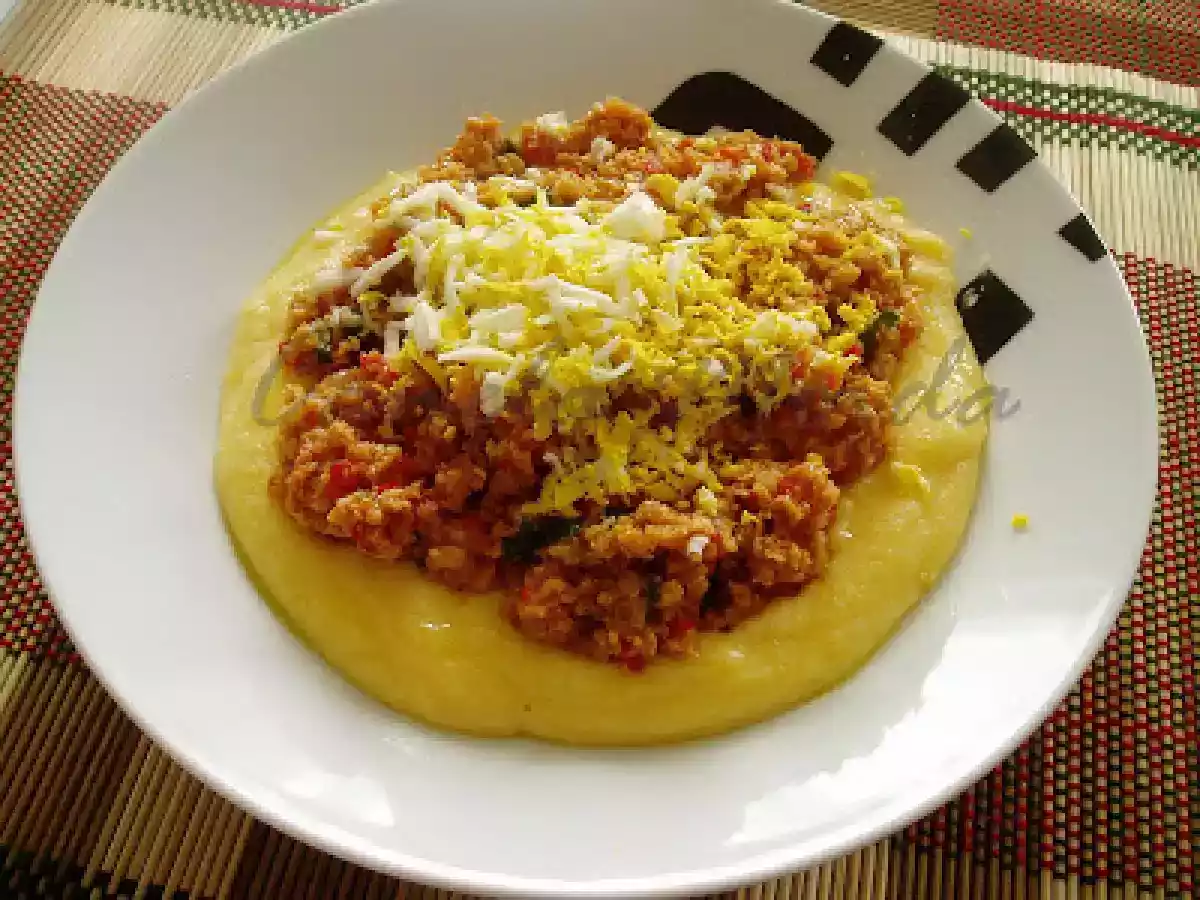 Granulado de soja com polenta