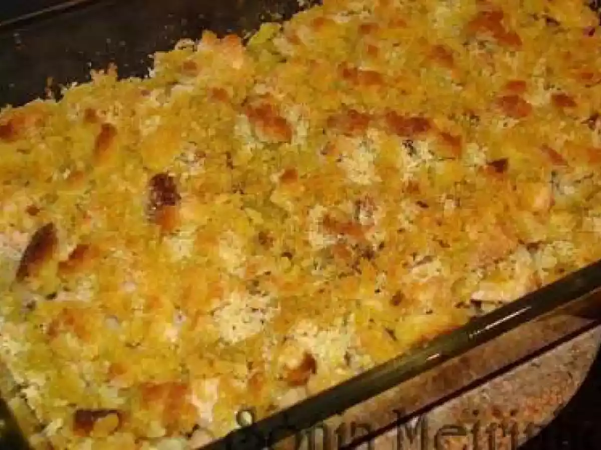 Grão de Bico com Salmão e Broa