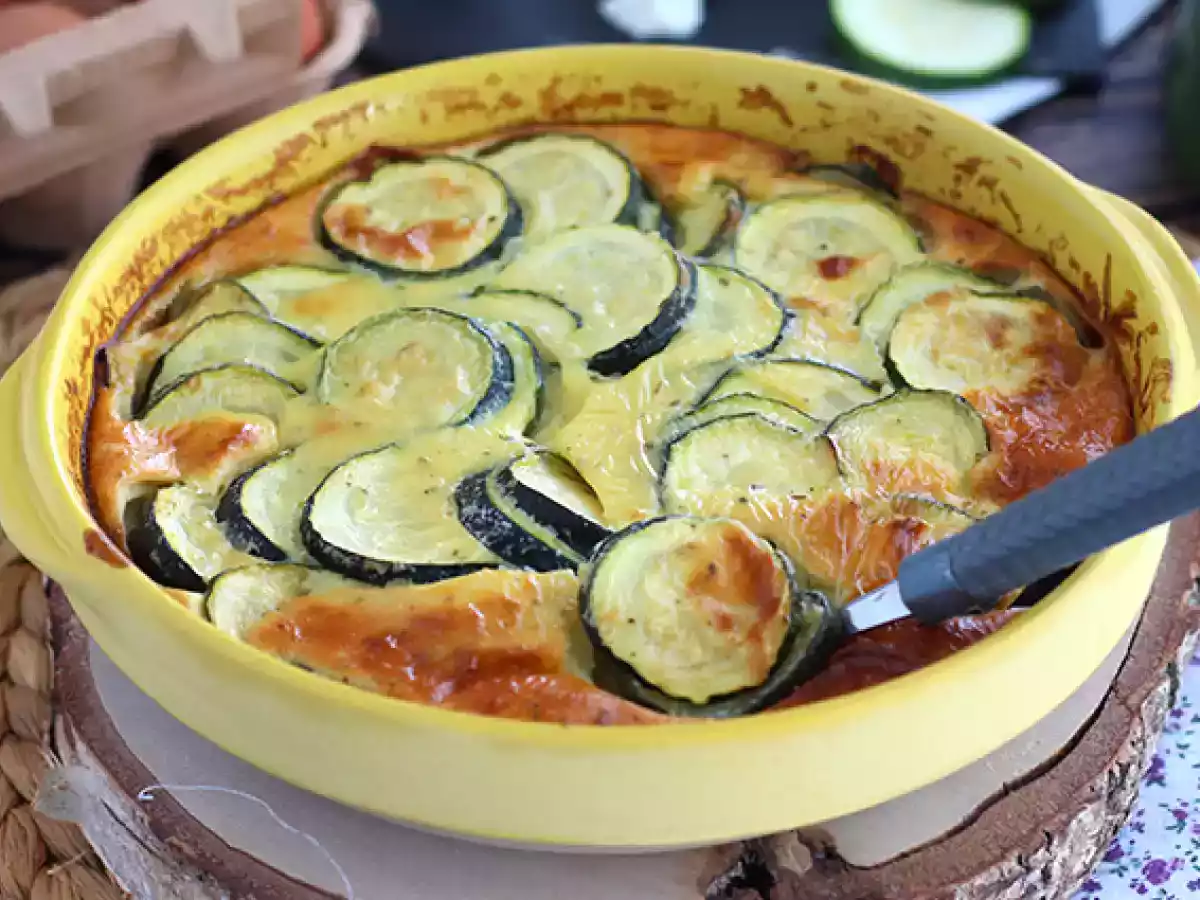 Gratinado de curgetes e queijo de cabra (Clafoutis salgado) - foto 2