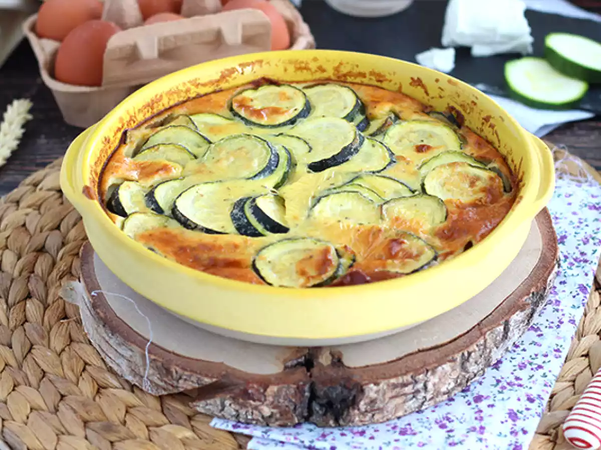 Gratinado de curgetes e queijo de cabra (Clafoutis salgado) - foto 5