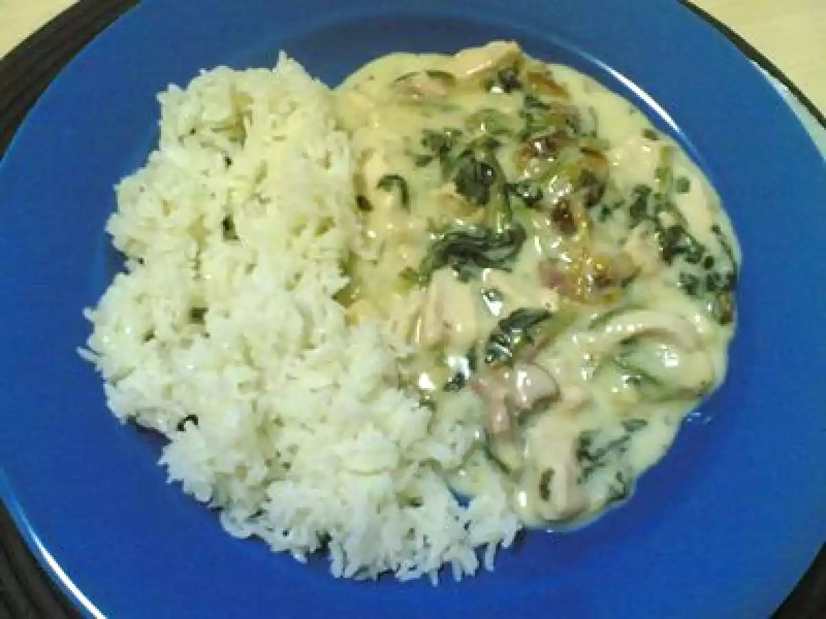Gratinado de Frango e Espinafres