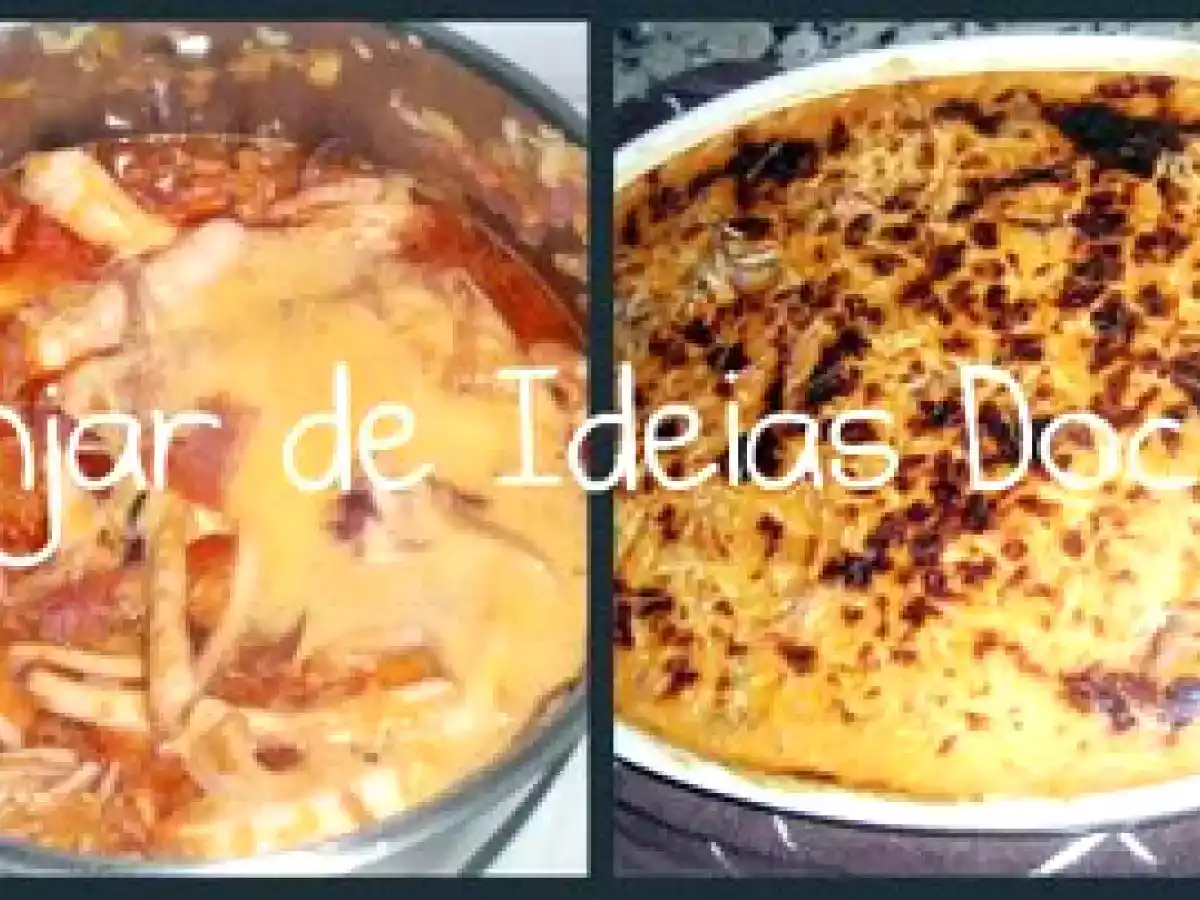 Gratinado de Lulas com Cogumelos