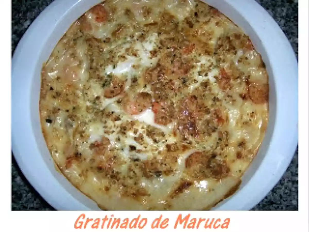 Gratinado de Maruca, Couve Flor & Camarões