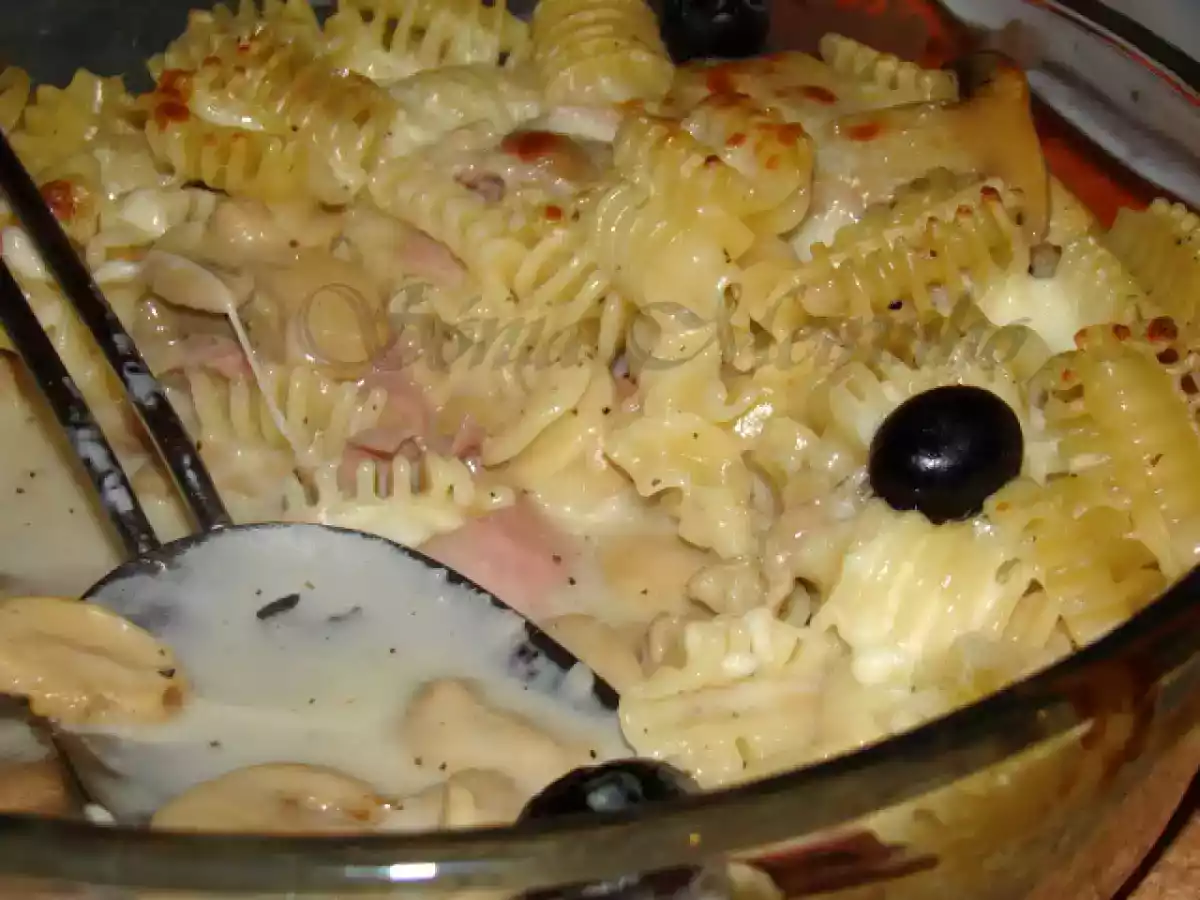 Gratinado de Massa com Fiambre, Cogumelos e Bechámel - foto 5